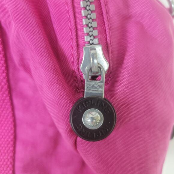 Kipling Bright Pink Nylon convertible Shoulder bag purse - Picture 3 of 9